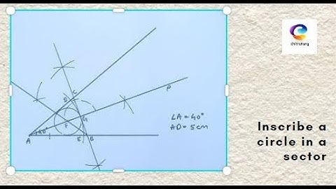 #14 Intermediate Plane Geometry | Inscribe a circle in a sector  | ChitraRang Fine Art Academy