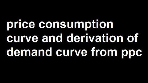 Price consumption curve and derivation of demand curve from ppc