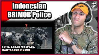 US Marine reacts to Indonesian BRIMOB Police