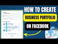 How to create Business portfolio on Facebook