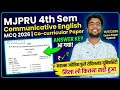 mjpru 4th sem communicative english answer key 2026 | ba, bsc, bcom co-curricular paper solved