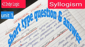 syllogism... short type QA... +2 Logic