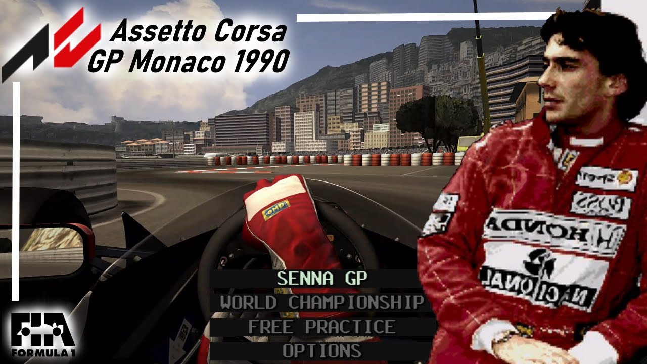 EMULEI MONACO 1990 com a MCLAREN do AYRTON SENNA no Assetto Corsa