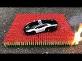 EXPERIMENT: 10 000 MATCHES VS POLICE TOY CAR