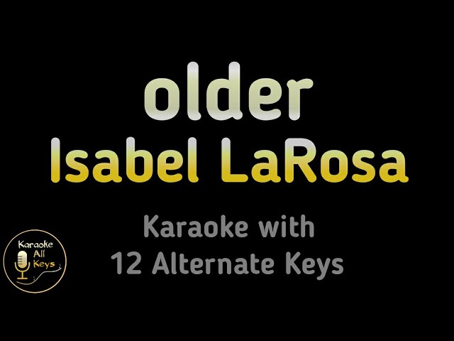 Isabel LaRosa - older Karaoke Instrumental Lower Higher Male & Original Key