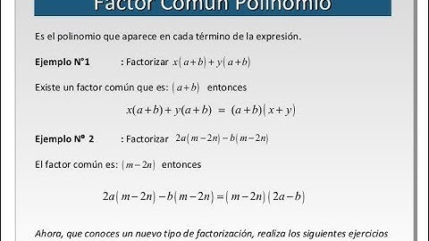 Factor Comun Binomio