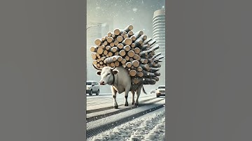 Beautiful story of hardworking cow and monkey #shorts #animals #trendingshorts  #ytshorts #viral #ai