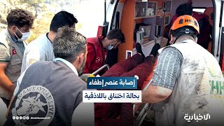إصابة عنصر إطفاء بحالة اختناق خلال مشاركته بإخماد الحرائق في تلة الـ 45 بريف اللاذقية