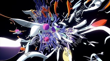 Abstract CGI motion graphics with multicolored lines