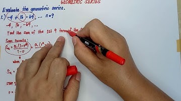 Grade 10 | How To Evaluate Geometric Series | By Tutor Marife