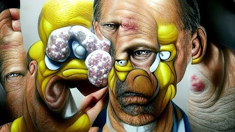 Hyperrealistic Simpsons Text-to-Image