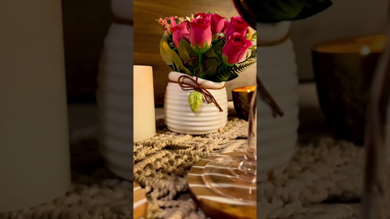 The art of preparing for a candlelight dinner! 