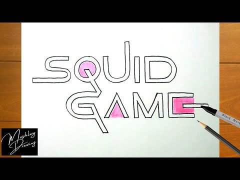 How to Draw Squid Game Logo Titles from Squid Game Netflix Movies ...