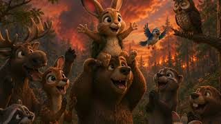 The Brave Little Bunny Who Saved the Forest | Heartwarming Moral Story for Kids 🐰🌲#Animated Story