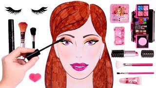 DRAW AND COLOR ✨🌸 Making-up Picture of Barbie | Barbie Make-up Videos screenshot 2