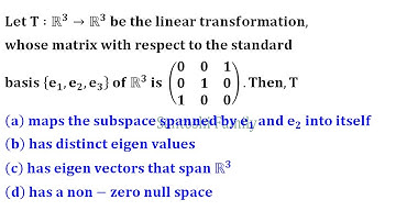 Matrix representation of Linear transformation: Master IIT Jam 2010 PYQ