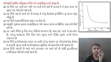 SGP Video short on State the characteristics of electromagnetic attraction relay in Gujarati