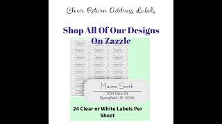 Clear return address labels #zazzlemade