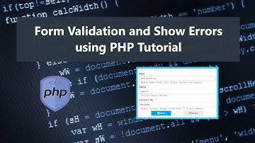Form Validation and Show Errors using PHP Tutorial DEMO