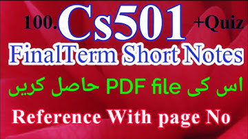 cs501 short lectures | #cs501finalterm+quiz  @mnheroboss9969