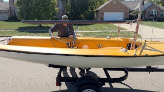 Sailing - Rigging the Boom on a 1970's Vanguard International 470