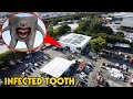 DRONE CATCHES INFECTED TOOTH MONSTER IN REAL LIFE! *DESTROYING CARS*