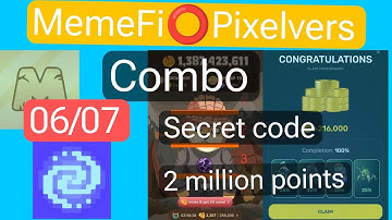 MemeFi | MemeFi daily combo | pixelverse daily combo | PixelTap airdrop | telegram mining