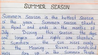 Easy on Summer Season in English || Easy on Summer Season