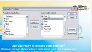 Add or Remove Buttons From the Command Toolbar in Internet Explorer 7