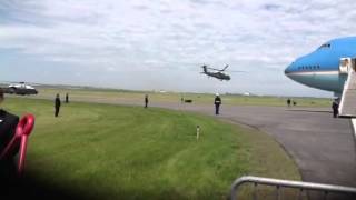 Marine One lifts off