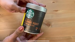 4K | Starbucks premium instant ☕️ | Blonde roast | 🎁 Unboxing 🎁