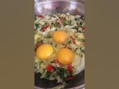 Яичница с цветной капустой - YouTube