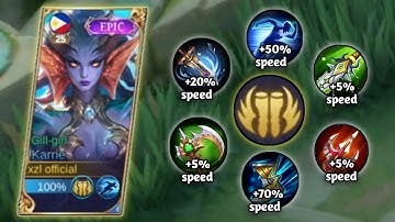 KARRIE FULL SPEED BUILD🔥 (SPEED HACK) | KARRIE BEST BUILD 2023