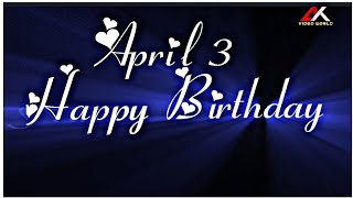 Download Lagu 🥀3 April 2022 Happy birthday song status 🎂🥳🎁 black screen birthday status 🥳 birthday song status