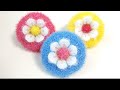 수세미뜨기/ 꽃이 예쁜 호빵수세미/ Crochet  flower/ Crochet dish scrubber