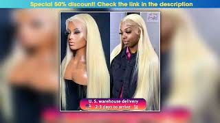 New Arrival HD Transparent 613 Blonde Straight 13x6 Lace Front Human Hair Wigs 13x5 36 40 Inch Colo