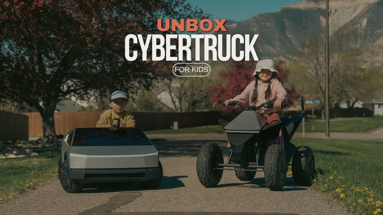Tesla Ride On Unboxing Tesla Cybertruck - YouTube