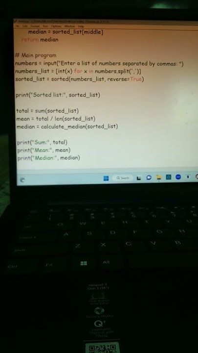 python program to calculate from mean and median from list #coding # ...