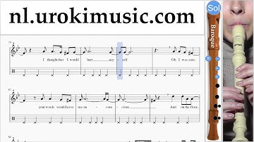 Blokfluit B. Leren Spelen Rihanna Sledgehammer Blokfluitles Deel#2 Studie Klasse Muzieknoten