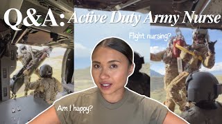 Q&A: Active Duty Army Nurse | schedule, the career path, flight nursing, am I happy, & more:)