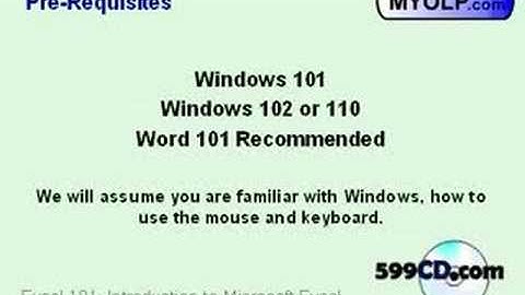 Microsoft Excel 101 part 2
