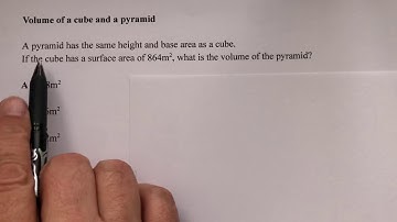 ACT SAT Volume and surface area of a cube and a pyramid