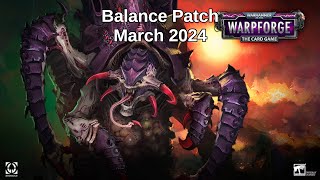Warpforge - March 2024 Balance Patch Side-by-Side Comparison