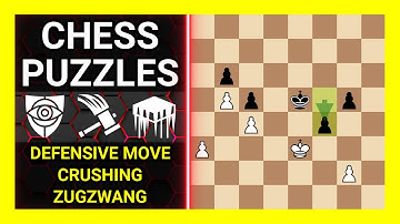 Chess Puzzles to Practice. Themes: Defensive move, Crushing, Zugzwang. Learn Chess