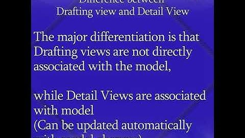 Difference between Drafting view and Detail View in REVIT