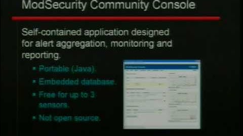 Owasp5023 Part5 -WAF MODSECURITY, with Ivan Ristic.