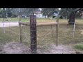 How to install a H brace corner for barb wire fence