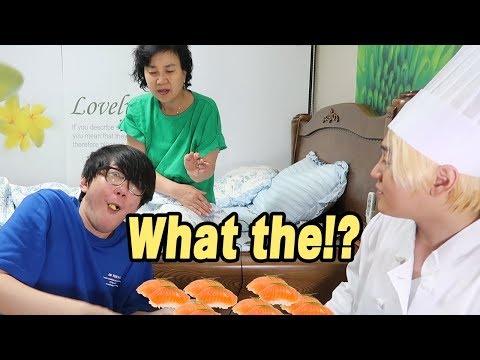My <strong>Sleeping</strong> Mom&amp;#39;s Reaction When I <strong>Make</strong> And Eat SUSHI // 자고 있는 엄마 옆에서 스시 만들기
