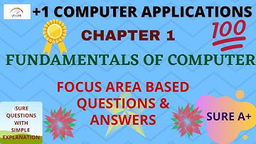FOCUS AREA|PLUS ONE COMPUTER APPLICATIONS|MALAYALAM TUTORIAL|CHAPTER 1|FUNDAMENTALS OF COMPUTER