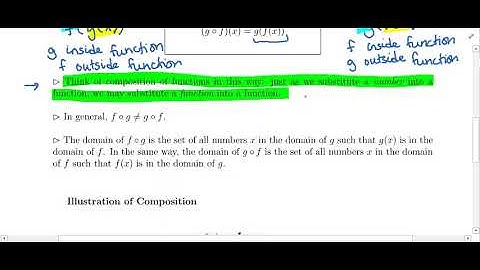 6.1 Definition of a Composite Function